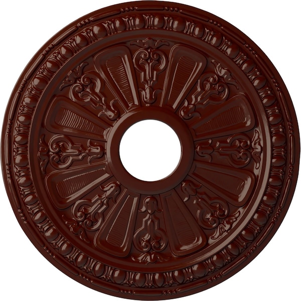 Ekena Millwork Raymond Ceiling Medallion (Canopies up to 5 1/8"), 18 1/8"OD 3 5/8"ID x 1 1/8"P, Brushed Mahogany CM18RABMF - main